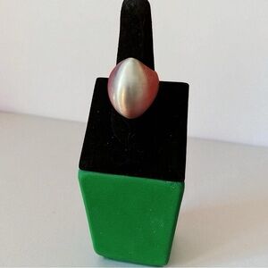 Silvertone dome ring